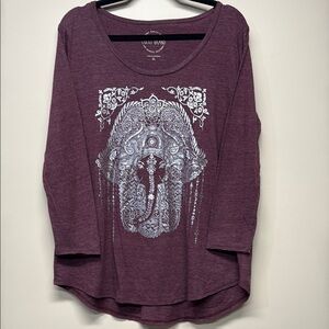 Women's Purple Graphic Top